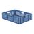 Transportkrat Euronorm plastic bak, krat TK1 800x600x210 blauw