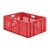 Transportkrat Euronorm plastic bak, krat TK1 800x600x320 rood