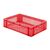 Transportkrat Euronorm plastic bak, krat TK2 600x400x145 rood