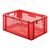 Transportkrat Euronorm plastic bak, krat TK2 600x400x270 rood