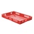 Transportkrat Euronorm plastic bak, krat TK2 600x400x75 rood