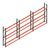 Voordeelrij bandenstelling grootvak AR 2500x6240x500 mm (hxbxd) 3 secties 3 niveaus antraciet