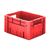 Zware transportkrat Euronorm plastic bak, krat VTK0 400x300x210 rood