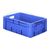 Zware transportkrat Euronorm plastic bak, krat VTK0 600x400x210 blauw