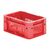 Zware transportkrat Euronorm plastic bak, krat VTK1 300x200x120 rood