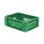 Zware transportkrat Euronorm plastic bak, krat VTK1 400x300x145 groen