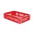 Zware transportkrat Euronorm plastic bak, krat VTK1 600x400x145 rood