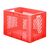 Zware transportkrat Euronorm plastic bak, krat VTK1 600x400x420 rood