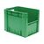 Zware transportkrat Euronorm plastic bak, krat VTK4 400x300x320 groen