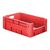 Zware transportkrat Euronorm plastic bak, krat VTK4 600x400x210 rood