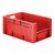 Zware transportkrat Euronorm plastic bak, krat VTK4 600x400x270 rood