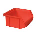 Kunststof stapelbak, Plastic magazijnbak A1 100x100x50 rood