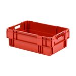 Stapelbare, nestbare transportkrat DTK0 600x400x210 rood