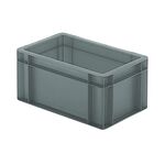 Transportkrat Euronorm plastic bak, krat TK0 300x200x145 grijs