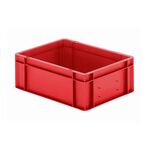 Transportkrat Euronorm plastic bak, krat TK0 400x300x145 rood