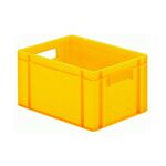Transportkrat Euronorm plastic bak, krat TK0 400x300x210 geel