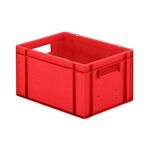 Transportkrat Euronorm plastic bak, krat TK0 400x300x210 rood