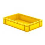 Transportkrat Euronorm plastic bak, krat TK0 600x400x120 geel