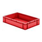 Transportkrat Euronorm plastic bak, krat TK0 600x400x120 rood