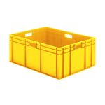 Transportkrat Euronorm plastic bak, krat TK0 800x600x320 geel