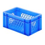 Transportkrat Euronorm plastic bak, krat TK1 300x200x145 blauw