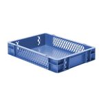 Transportkrat Euronorm plastic bak, krat TK1 400x300x75 blauw