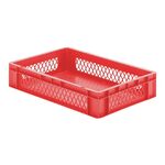 Transportkrat Euronorm plastic bak, krat TK1 600x400x120 rood