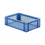 Transportkrat Euronorm plastic bak, krat TK1 600x400x175 blauw