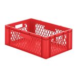 Transportkrat Euronorm plastic bak, krat TK1 600x400x210 rood