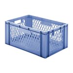 Transportkrat Euronorm plastic bak, krat TK1 600x400x270 blauw