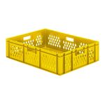 Transportkrat Euronorm plastic bak, krat TK1 800x600x210 geel
