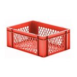 Transportkrat Euronorm plastic bak, krat TK2 400x300x145 rood