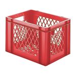 Transportkrat Euronorm plastic bak, krat TK2 400x300x270 rood