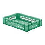 Transportkrat Euronorm plastic bak, krat TK2 600x400x120 groen