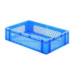 Transportkrat Euronorm plastic bak, krat TK2 600x400x145 blauw