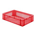 Transportkrat Euronorm plastic bak, krat TK2 600x400x145 rood