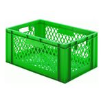 Transportkrat Euronorm plastic bak, krat TK2 600x400x270 groen