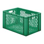 Transportkrat Euronorm plastic bak, krat TK2 600x400x320 groen