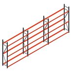 Voordeelrij bandenstelling grootvak AR 2250x6240x500mm (hxbxd) 3 secties 3 niveaus blauw