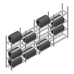 Voordeelrij bandenstelling Medium Duty 2200x4000x600 4 secties 4 niveaus