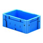 Zware transportkrat Euronorm plastic bak, krat VTK0 300x200x120 blauw