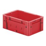 Zware transportkrat Euronorm plastic bak, krat VTK0 300x200x120 rood