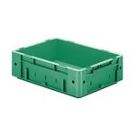 Zware transportkrat Euronorm plastic bak, krat VTK0 400x300x120 groen