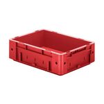 Zware transportkrat Euronorm plastic bak, krat VTK0 400x300x120 rood