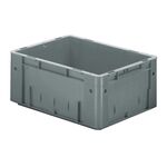 Zware transportkrat Euronorm plastic bak, krat VTK0 400x300x175 grijs