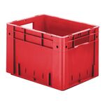 Zware transportkrat Euronorm plastic bak, krat VTK0 400x300x270 rood