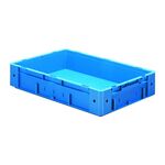 Zware transportkrat Euronorm plastic bak, krat VTK0 600x400x120 blauw