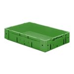 Zware transportkrat Euronorm plastic bak, krat VTK0 600x400x120 groen