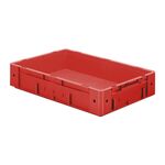 Zware transportkrat Euronorm plastic bak, krat VTK0 600x400x120 rood