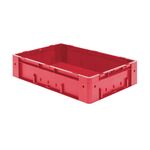 Zware transportkrat Euronorm plastic bak, krat VTK0 600x400x145 rood